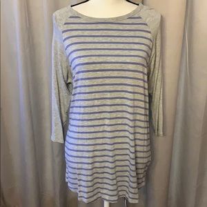 Large LuLaRoe Striped Randy Baseball Reglan Tee